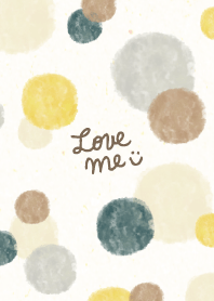 Watercolor Circle Brown gray14from Japan