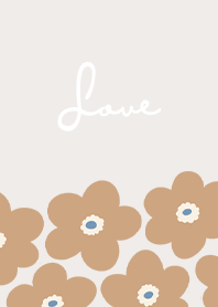 in bloom, flower w / light beige