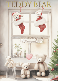 Gray Teddy Bear Christmas 01_2