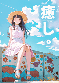 아름다운일러스트-바람과 해변의 소녀1.1