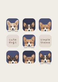 DOGS - Welsh Corgi 01 - NAVY