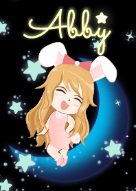 Bunny girl on Blue Moon for Abby