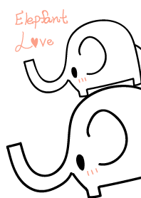 LOVE Elephant White