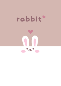 Rabbits. Heart - Dullness Pink