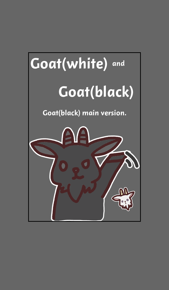 Goat(white) and Goat(black)-BLACK