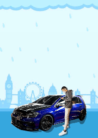 Blue car
