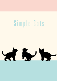 Simple kitten cats : beige pink