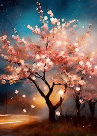 美しい夜桜の着せかえ#2104