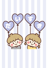 Love Couple and Gingham Check Theme -60-