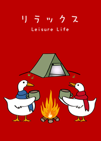 คู่รักเป็ดตั้งแคมป์(สีแดง)