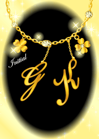 【G&K】イニシャルチャーム運気UP!ゴールド