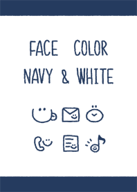 FACE COLOR NAVY&WHITE