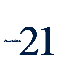 Number 21 White X Dark Navy