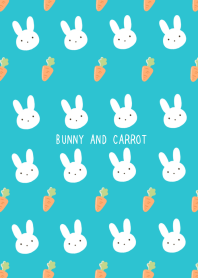 BUNNY AND CARROT/TURQUOISE BLUE