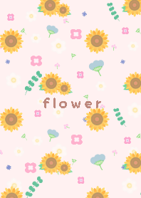 sunflower nordic flower theme26 pink