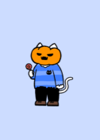 Jack-o'-lantern cat 07.