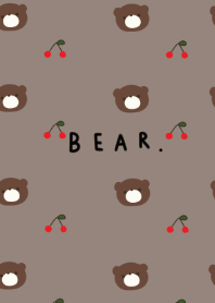 Greige and bear. Cherry.