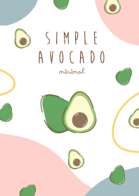 avocado minimal simple (white pink ver.)