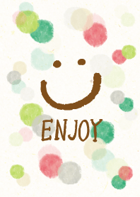 Enjoy smile-watercolor Polka dot3-