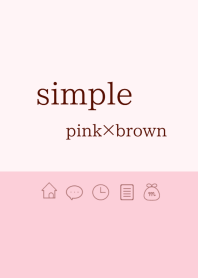simple pink and brown theme.
