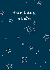 fantasy stars*navy&white