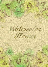 watercolors flower!Green