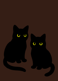 Black Cat Holiday6 on brown