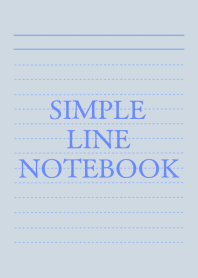 SIMPLE BLUE LINE NOTEBOOK/BEIGE