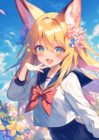 장난 스럽고 귀여운 의 골든 폭스 ❤