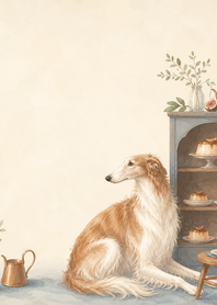 Copper Borzoi Fig Pudding Shelf