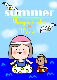 Cute girl and doggy (SUMMER)
