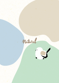 Long-tailed tit walking 3colors7 Japan