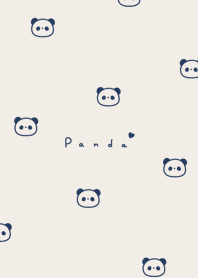 Panda Pattern/beige, navy line