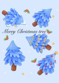 Merry Christmas tree : Blue