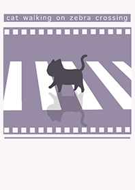 cat zebra crossing J-gray purple (Pu3)