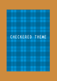 BLUE CHECKERED THEMEj-BROWN-ORANGE