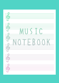 GRADIENT MUSIC NOTEBOOK-EMERALD GREEN