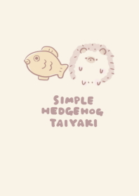 simple hedgehog Taiyaki beige