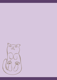 Cat seen from below01 on purple