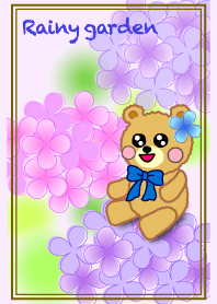 Teddy Bear and Rainy garden.
