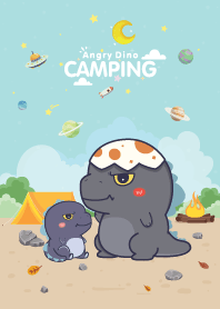Angry Dino Camping Blue