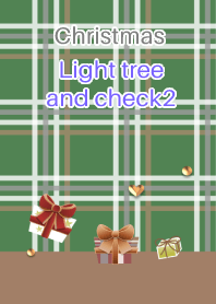 クリスマス(淡いツリーとチェック2)