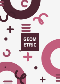 Geometric WHITE SMOKE RED