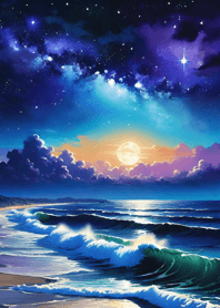 海邊的夜-星空月 8860F7