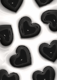 3D Glossy Black Heart