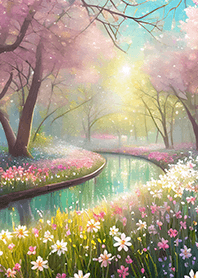 優美な春の風景の着せかえ(Spring-800)