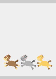 にっこり馬03 灰色