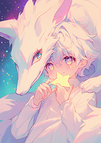 許願星白狐狸&小王子❤️