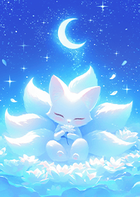 ⭐藍銀河蓮花池湖畔小九尾狐❤️
