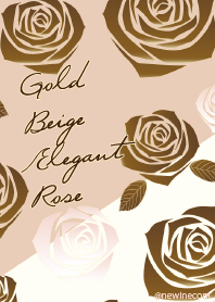 Gold Beige Elegant Rose